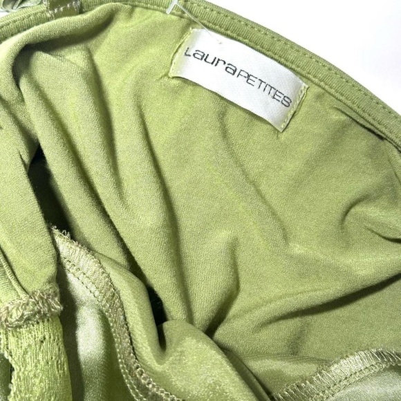 Vintage 90s Fairy Green Cami, Satin, Size Small - Picture 4 of 6